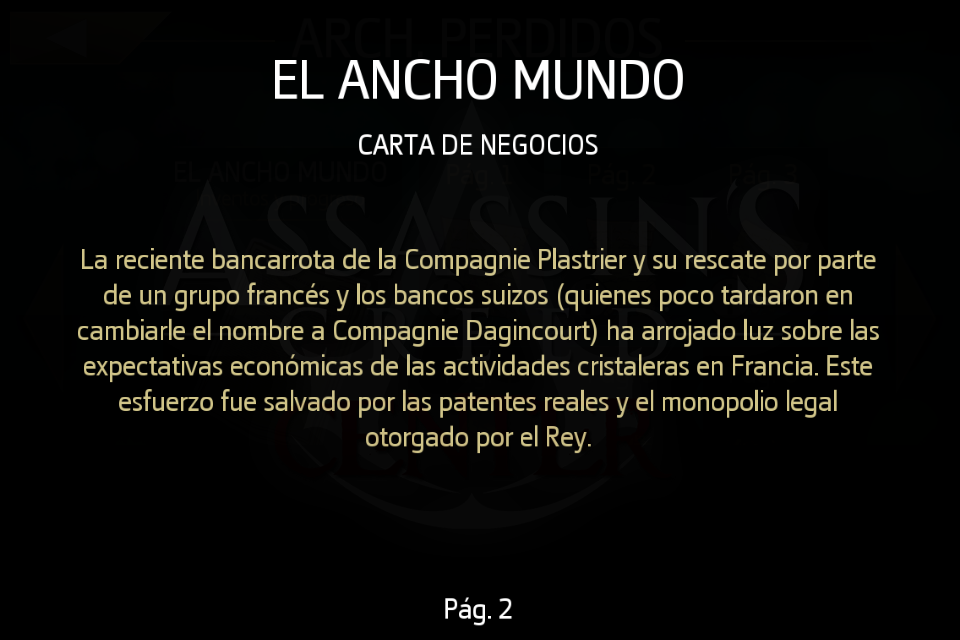 El Ancho Mundo | Assassin's Creed Center